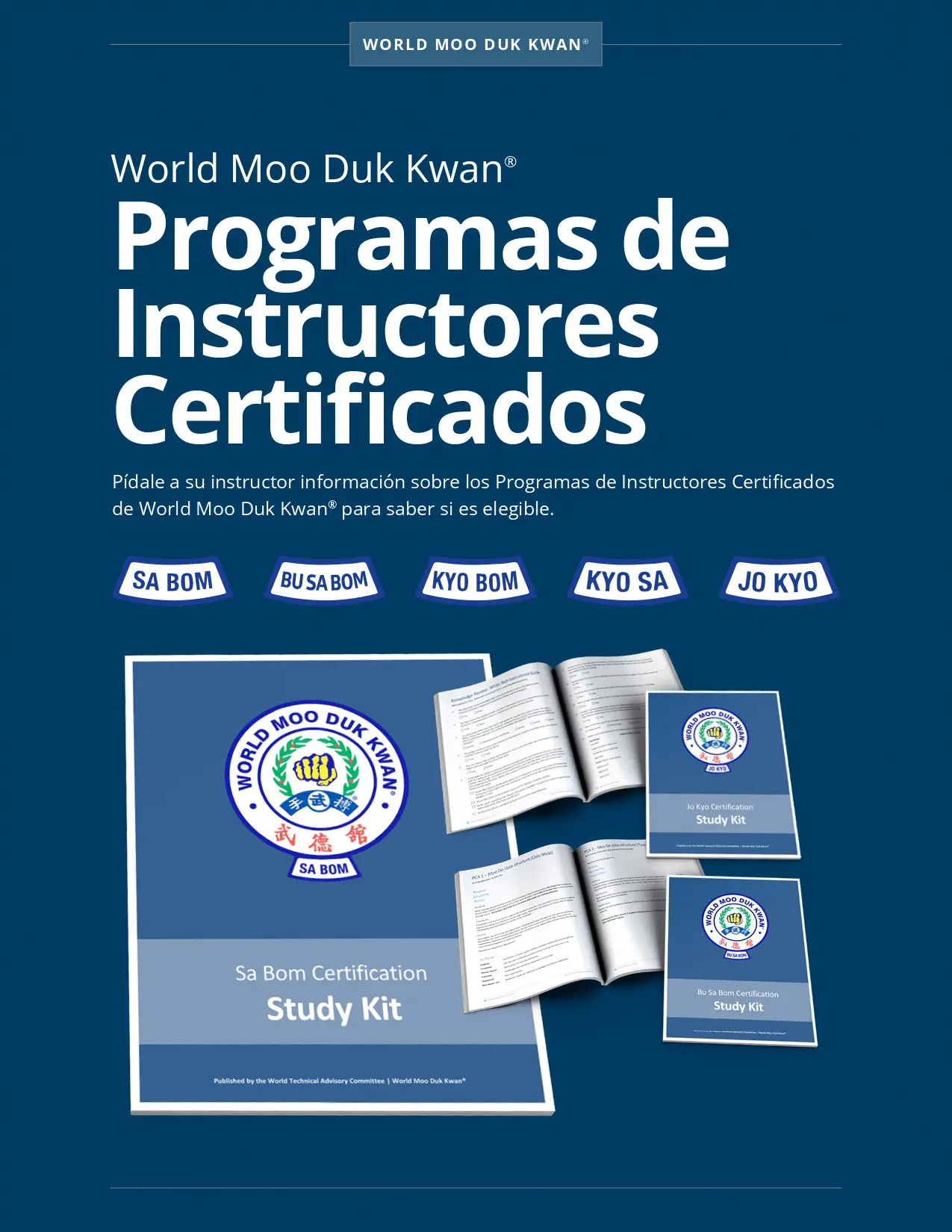 Ilustración de certificaciones internacionales de Soo Bahk Do Moo Duk Kwan